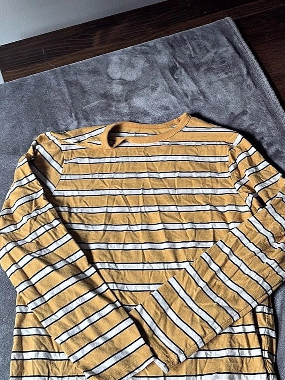 Striped Long Sleeve Top in Yellow & Black